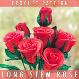 Long Stem Rose Crochet Pattern