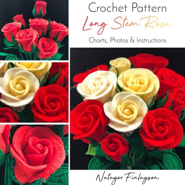 Long Stem Rose Crochet Pattern