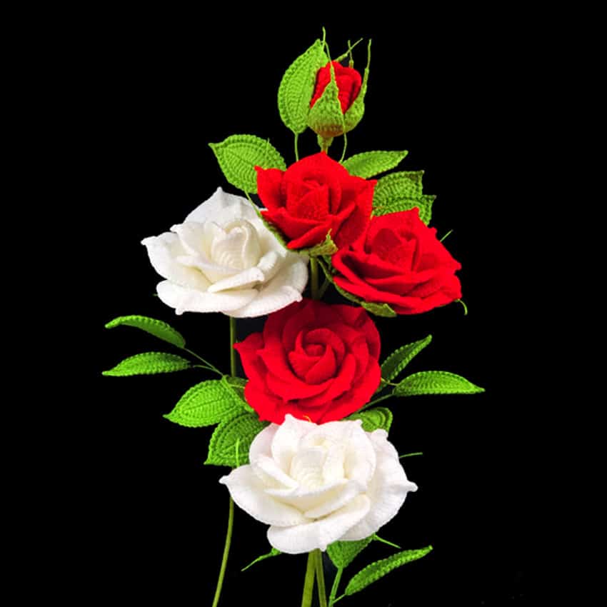 Crochet Hybrid Tea Rose Pattern Crochet Hybrid Tea Rose Pattern