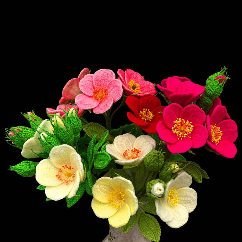 Crochet Rugosa Rose Pattern Crochet Rugosa Rose Pattern