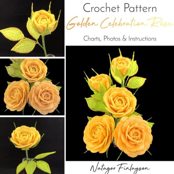 Golden Celebration Rose Crochet Pattern
