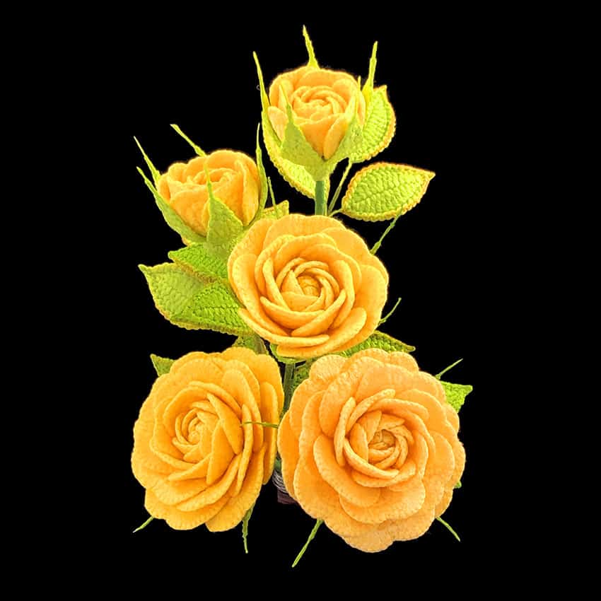 Crochet Golden Celebration Rose Pattern Crochet Golden Celebration Rose Pattern